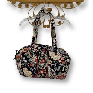 Vera Bradley black Floral quilted shoulder bag